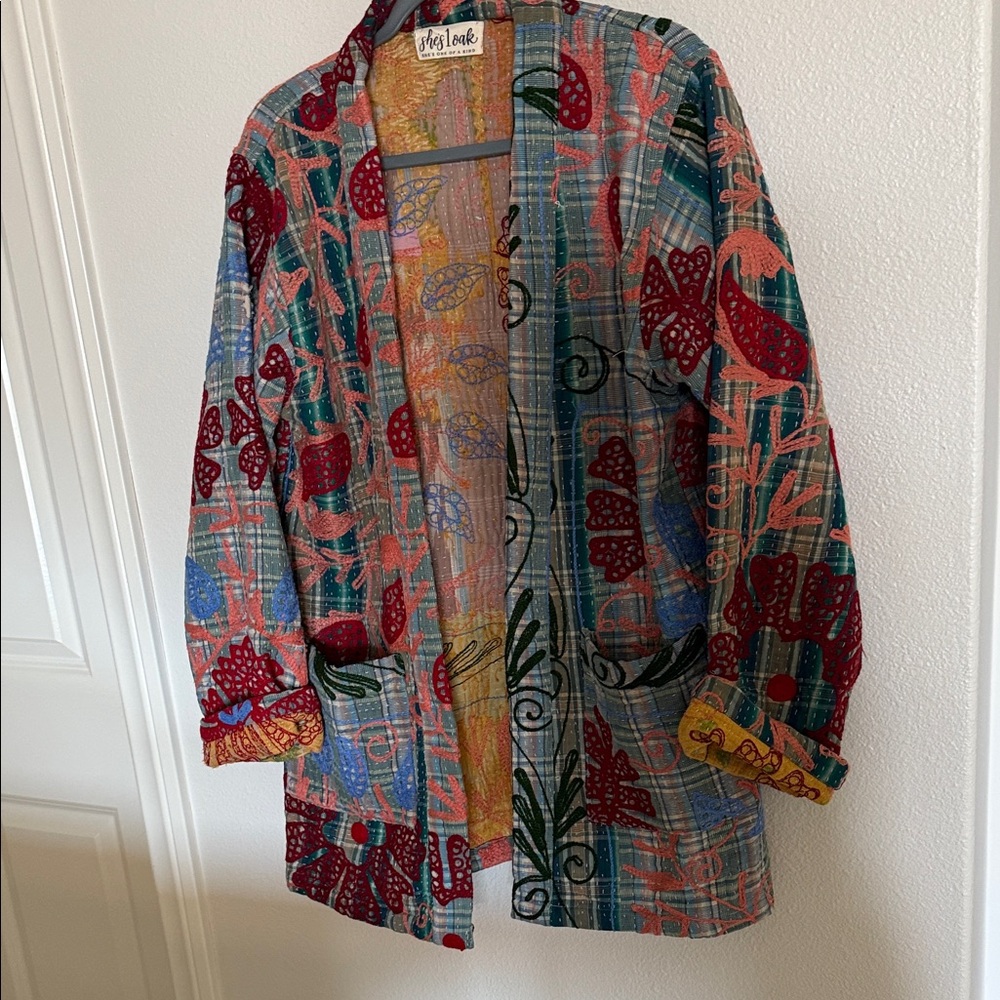 Colorful Patterned Jacket She’s one of a kind.